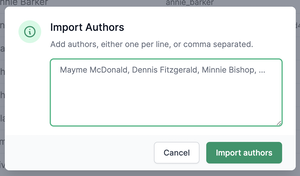 Adding multiple authors